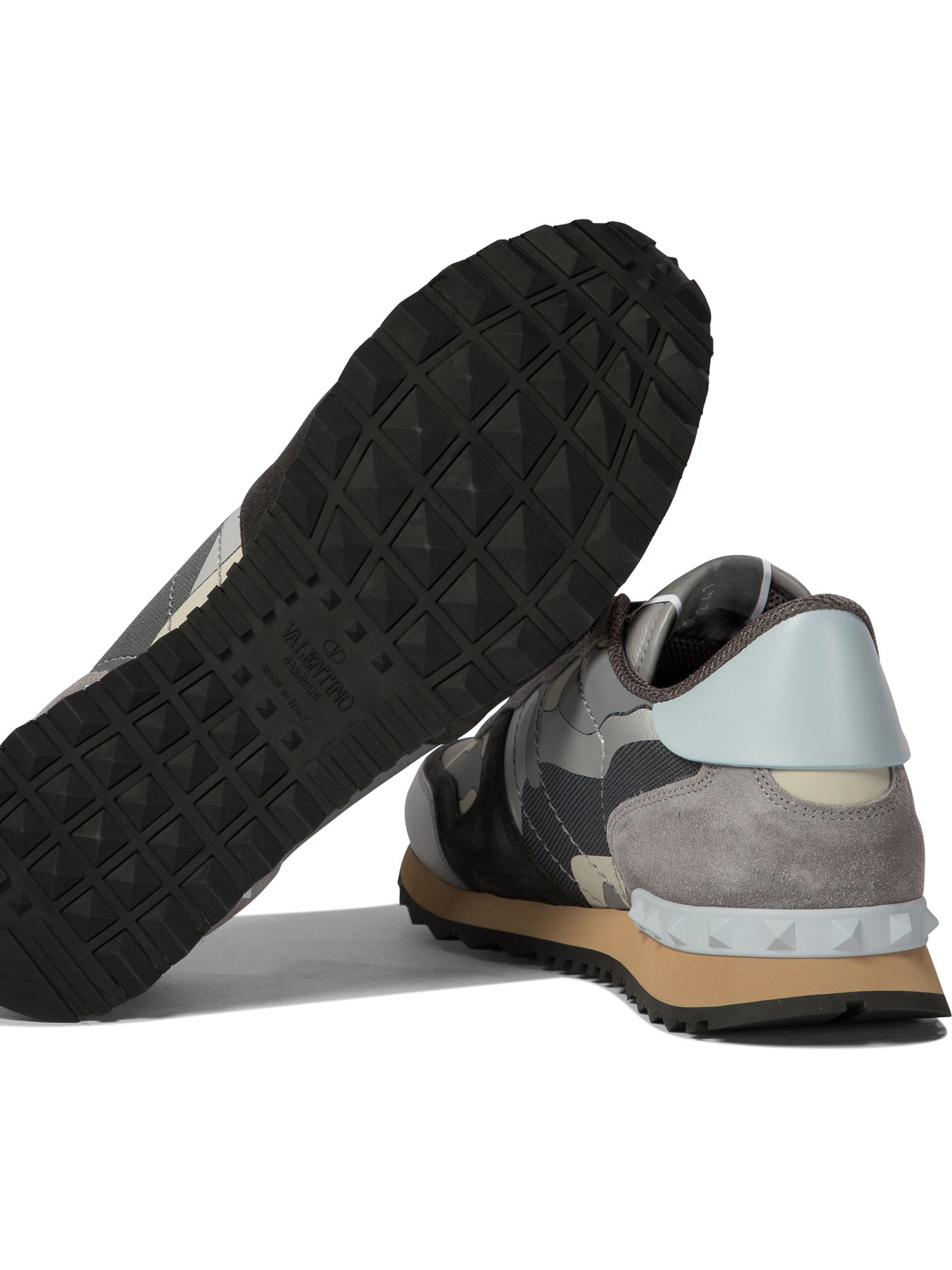 VALENTINO GARAVANI Grey Rockrunner Camouflage sneakers